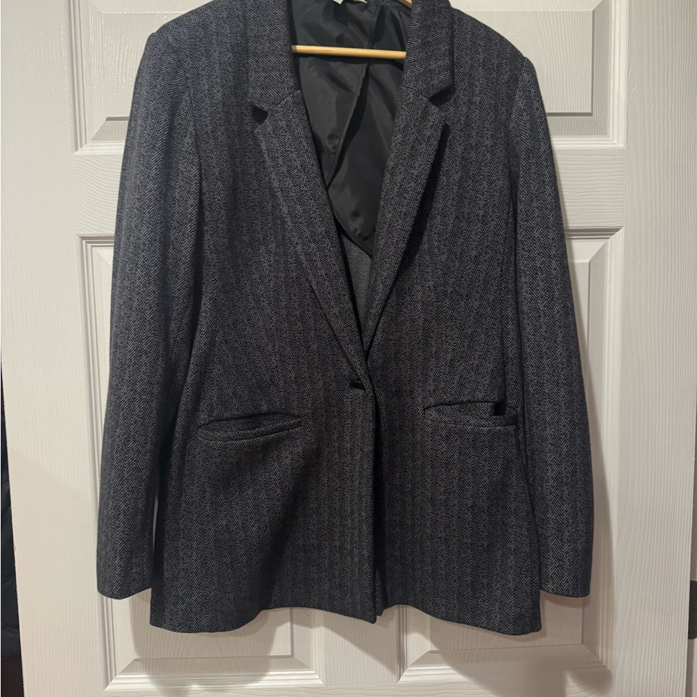 Gray Pinstripe Blazer
